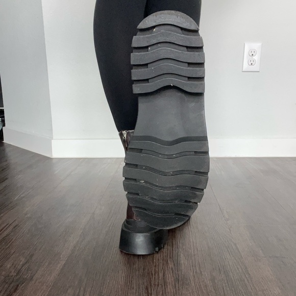 STEVE MADDEN BROWN PLATFORM ANKLE BOOTS WITH ZIPPER BACK - Picture 11 of 12